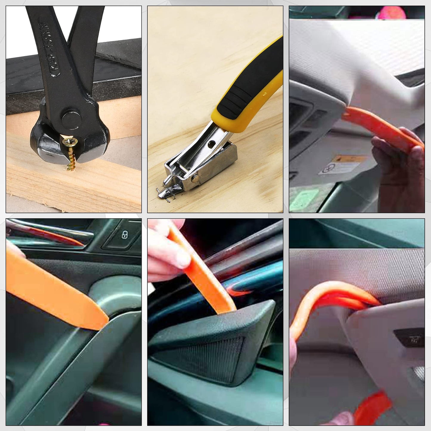 Aemygo 8 Pcs Upholstery and Construction Staple Remover, Tack and Nail Puller for Easily Removing All Kinds Staples, Carpet Remover for Furniture Floor Photo Frame Carton