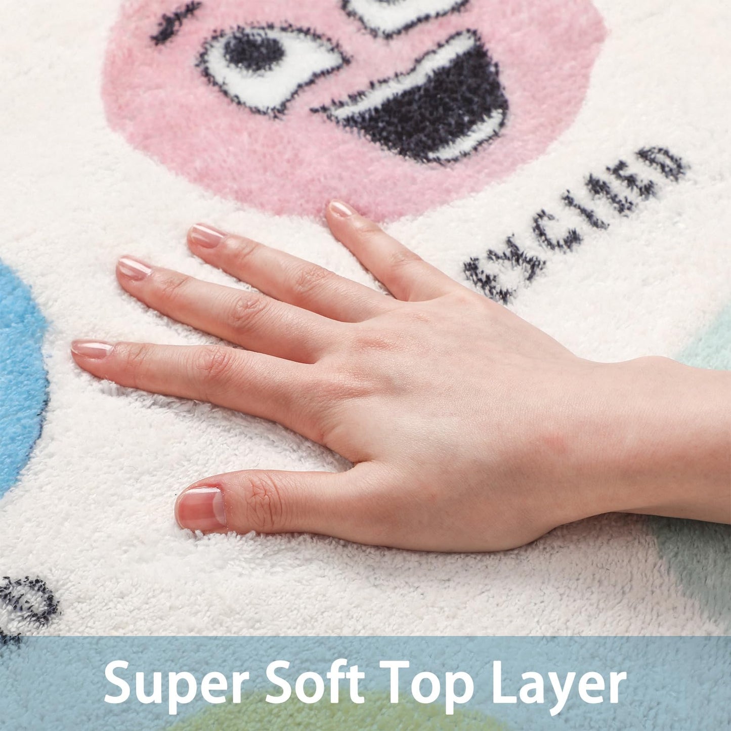 Maasechs Calming Corner Classroom Rug 3.3 x 4 ft Emotion Sensory Feeling Reading Corner Items Educational Soft Fluffy Washable Non Slip Carpet Floor Mat for Nursery Playroom Elementary Homeschool