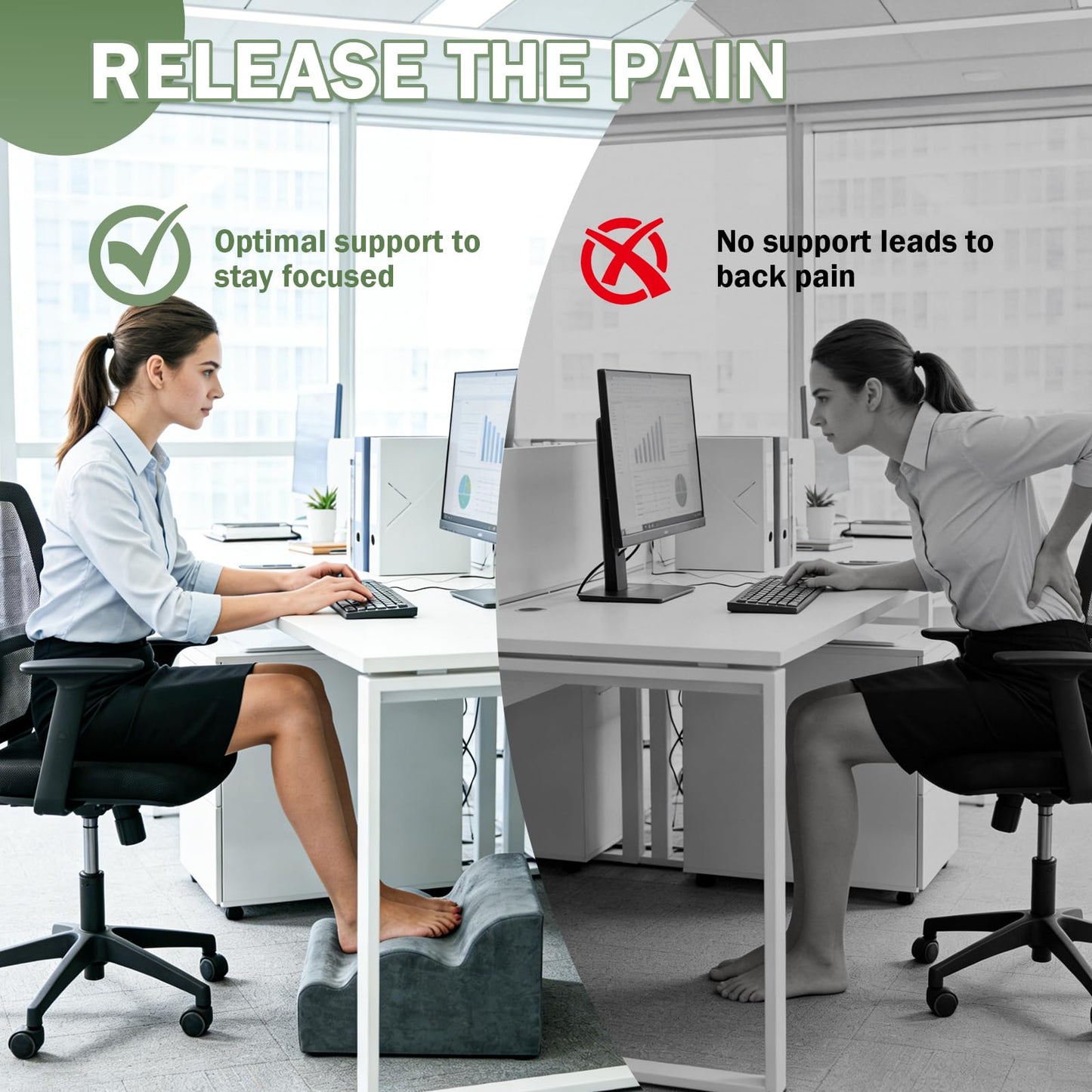 Foot Rest for Under Desk Used to Support The Feet Multi-Functional Three-Layer Footstool with Ergonomic Design