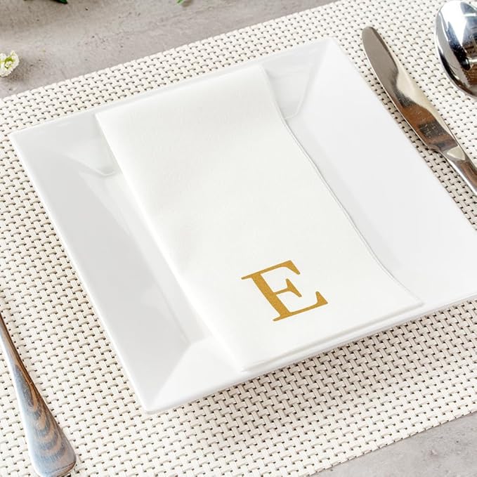 Luxenap 15.8 X 7.9 Inch Linen-Feel Guest Towels, 2000 Lettered Hand Towels