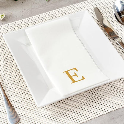 Luxenap 15.8 X 7.9 Inch Linen-Feel Guest Towels, 2000 Lettered Hand Towels
