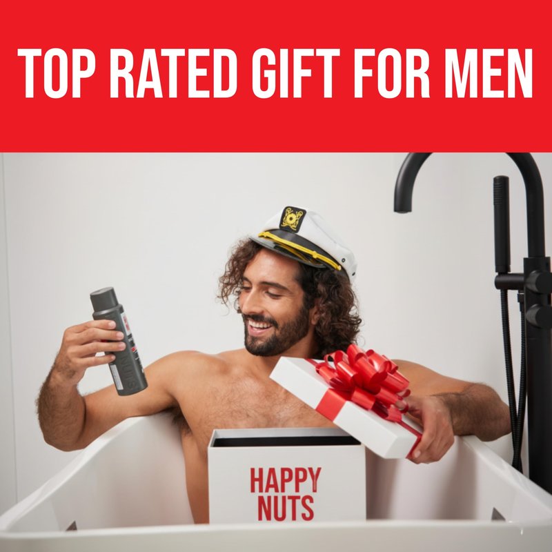 HAPPY NUTS Comfort Powder Spray Deodorant For Men: Anti-Chafing, Sweat and Odor Control for Jock Itch, Aluminum-Free, 2.75 oz (1 Pack), Fragrance-Free
