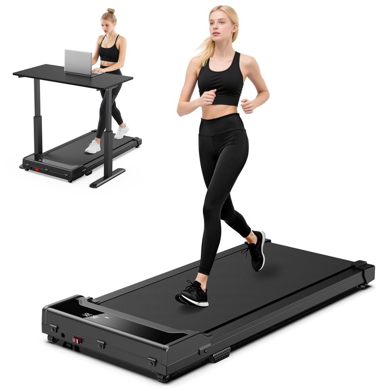 Walking Pad Treadmill for Home - Under Desk Walk Pads with Remote Control Mini Running Portable Electric Machine Adjustable Slim Compact with 0.6-4.0MPH Max up 220 Lbs Modes for Small Spaces Office