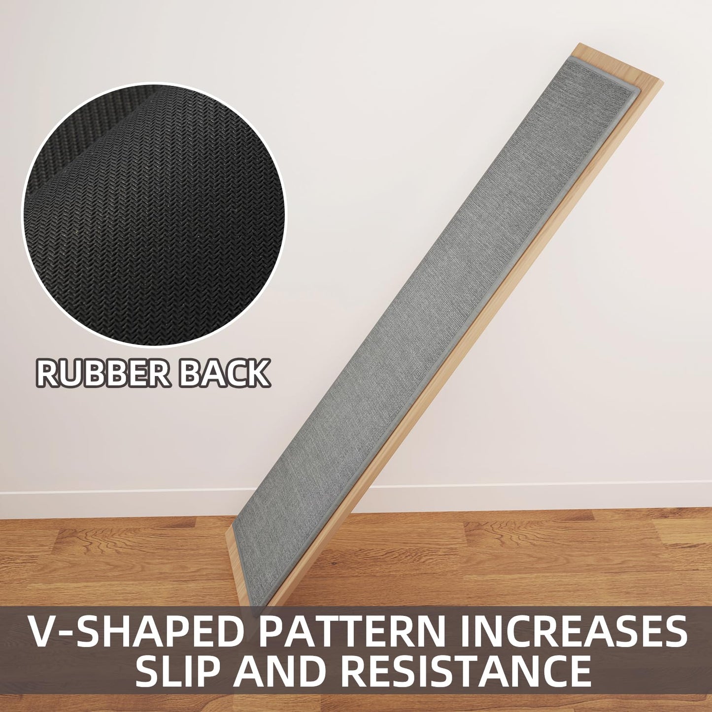 SUMLANS Kitchen Mat Set of 2 PCS, Cushioned Non Slip Rugs for Kitchen Floor, Absorbent Runner Comfort Standing Mats Washable for Kitchen, Office, Home (Grey, 17.3"x47"+17.3"x30")