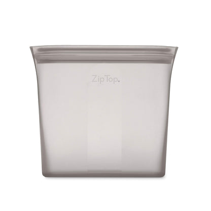 Zip Top Reusable Food Storage Bags | Medium Dish [Frost] | Silicone Meal Prep Container | Microwave, Dishwasher and Freezer Safe | Made in the USA