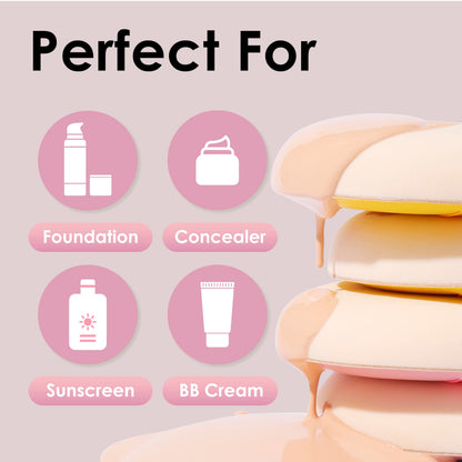 5Pcs Makeup Sponge For Foundation Concealer And Powder, Latex Free Blender Sponge For Natural And Easy Makeup Soft Long-lasting And Beginner-friendly, Green, Medium