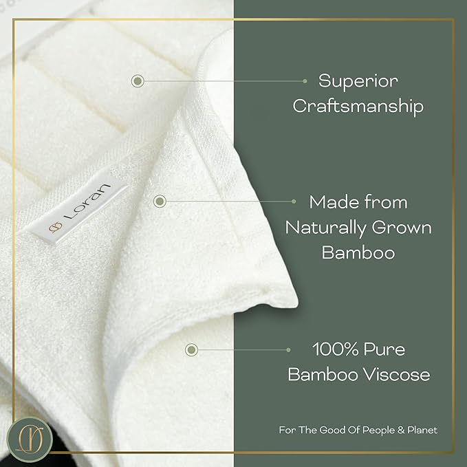 White Washcloths Set of 6 Soft Facial Cloths 10” x 10” 100% Viscose Derived