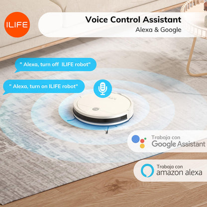 ILIFE A12 Pro Robot Vacuum and Mop Combo, Self Emptying Station for 60 Days, LiDAR Navigation, Home Mapping, No-Go Zones, 2.4G WiFi/App/Alexa/Remote Control, for Hard Floors, 110V