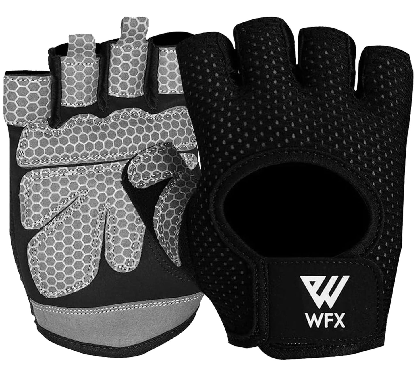 WESTWOOD FOX Weight Lifting Gloves for Men Women Gym Gloves with Wrist Wrap Support for Workout Training Exercise Fitness Hanging, Pull ups for Dumbbell, Cycling (Blacks, X-Large)