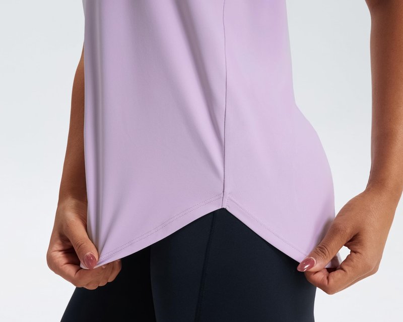 JOYSPELS Workout Tank Tops for Women, Ice Silk Quick Dry Athletic Running Shirts, Loose Fit Racerback Gym Tops Mauve