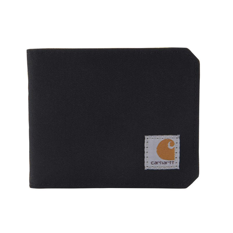 Carhartt Mens 700D Nylon Duck Wallets, RFID-Blocking W/Trifold and Front Pocket Options, Black (Bifold)
