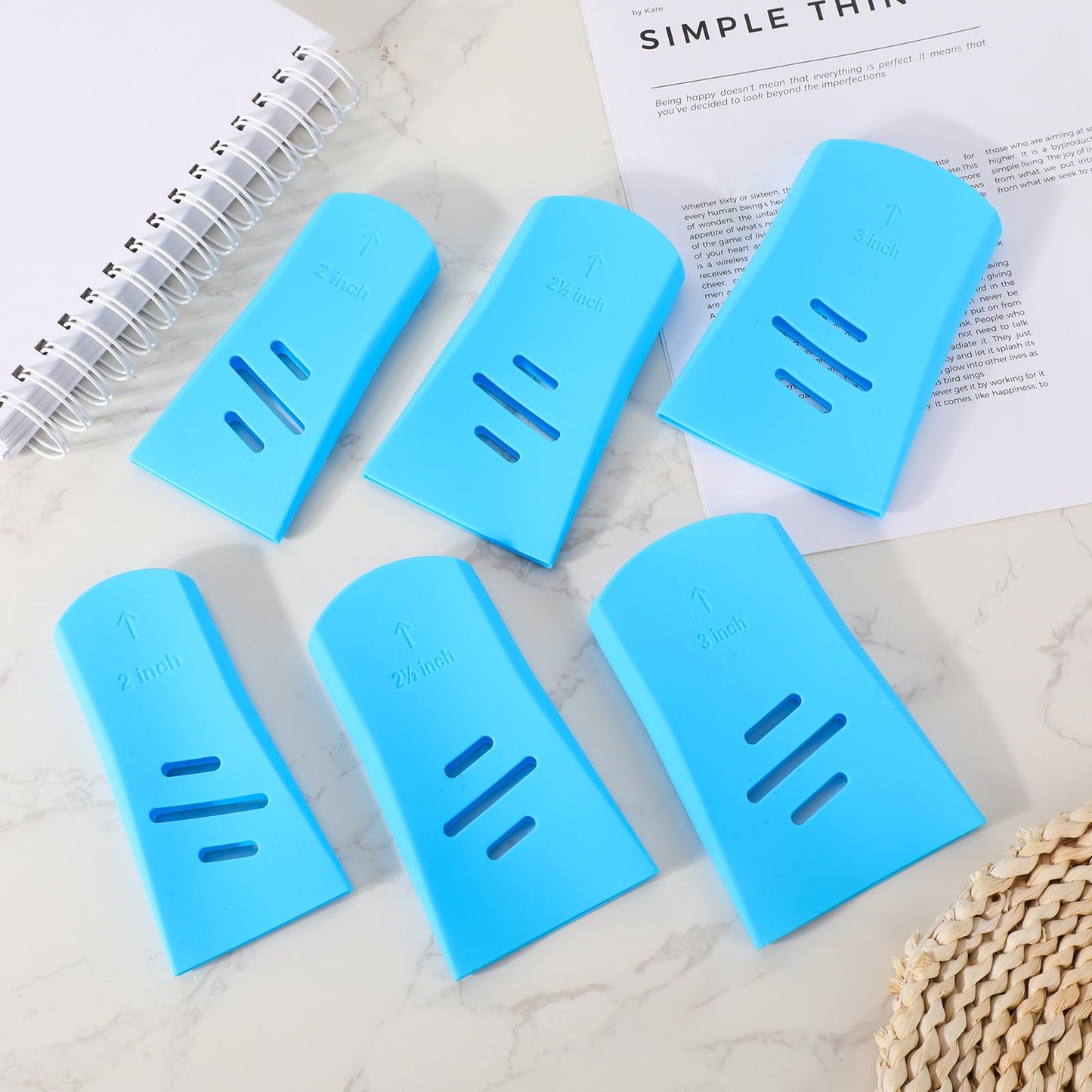 Fukaisu 6pcs Paint Brush Protector Covers, 3 Sizes Highly Flexible Silicone Paintbrush Saver Sleeves Case for Art Studio or Home Improvement Toolbox Container Storage & Organizer Keep Shape (Blue)