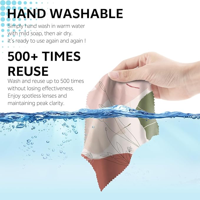 6 PCS Glasses Cleaning Cloth Eyeglass Lens Cleaning Cloth Eyeglasses Wipes