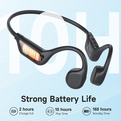 LOBKIN Bone Conduction Headphones Bluetooth 5.4 - Open Ear Headphones Wireless with Mic, IPX5 Waterproof Sports Earphones for Running, Gym Workout, Ski, Cycling