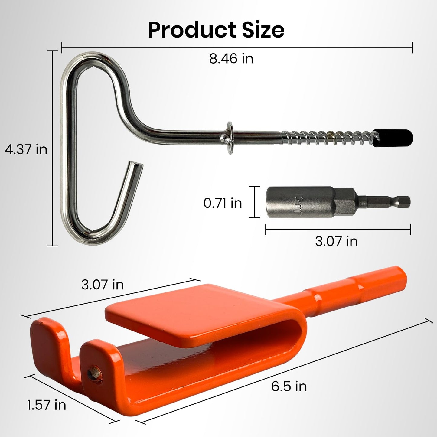 Pristis Ice Anchor Tool Kit, Ice Fishing Tent Stakes Nails with Drill Adapter, Stainless Steel Augers Accessories Set, Threaded Gear Equipment with Protective Bag for Setting Up Camping Shelter Shanty