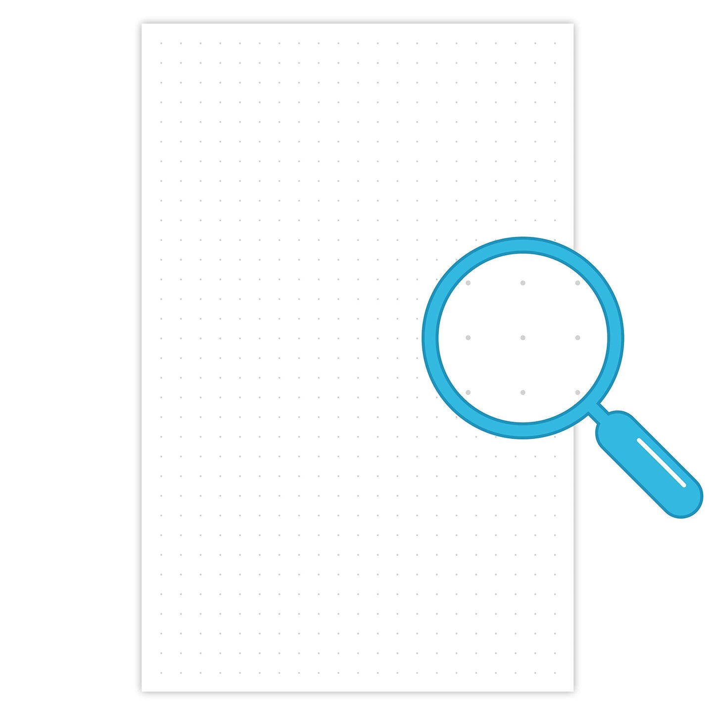 321Done Dot Grid Notepad – Dotted Graph Paper, Small (5.5x8.5) – Made in USA – 50 Sheets Dotted for Bullet Planning Journaling Thick Paper 1/4 (0.25) Dots Notes Sketching Writing Smooth White