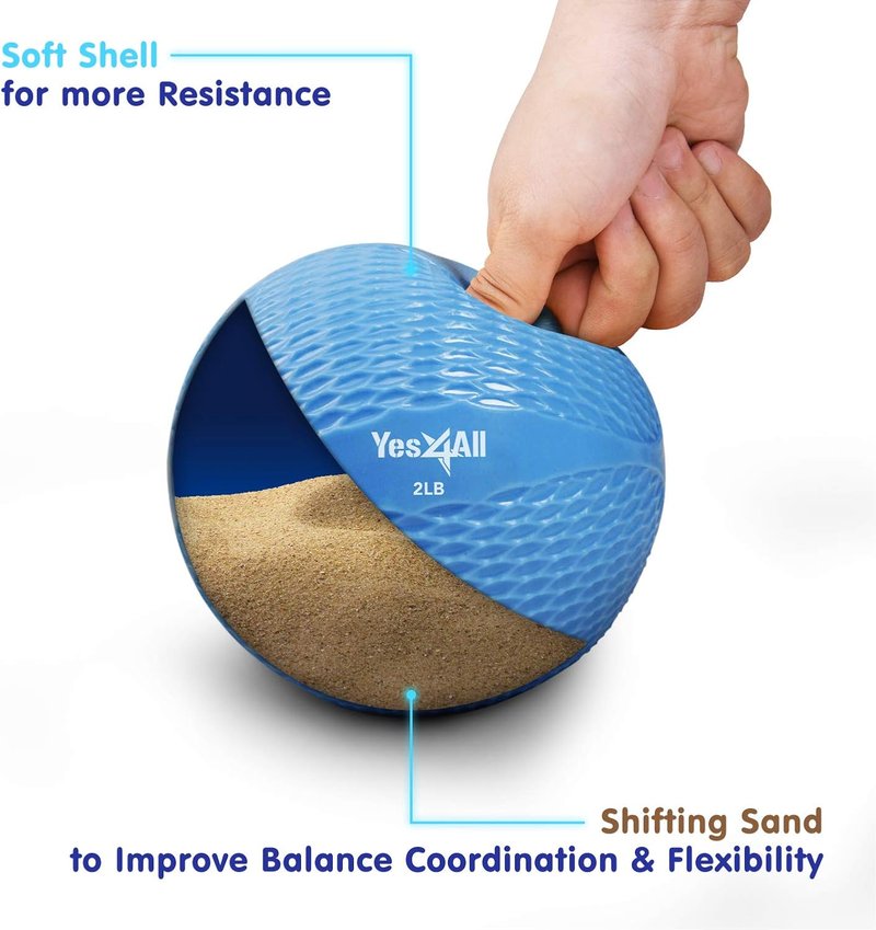 Weighted Toning Balls for Exercise - Soft Medicine Balls for Pilates, Yoga, Balance | 2-10 lbs