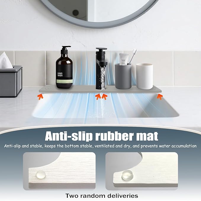 Stargaz Faucet Mat For Kitchen Sink，Sink stone quick dry around faucet