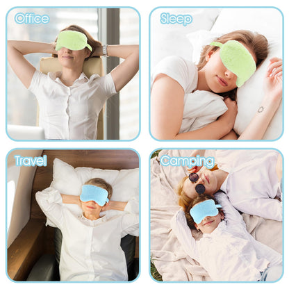 2 Pack Plush Sleeping Eye Mask Soft Plush Eye Mask Fuffy Eye Cover Comfortable Sleep Mask Blindfold Rainbow Faux Fur Eye Shade for Women, Men and Kids Travel Nap Sleeping 565488_2_3pL1H9vJ3