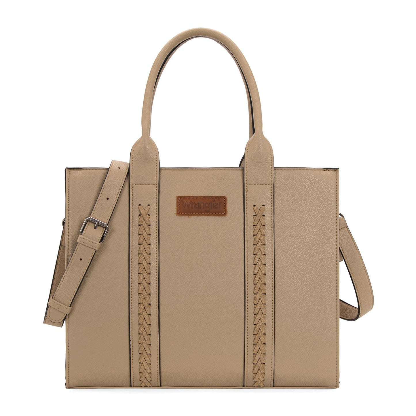 × Wrangler Large Tote Bag Purses for Women Shoulder Purse Handbag with Pocket Khaki Crossbody Bag with Strap WG70-8317-KH