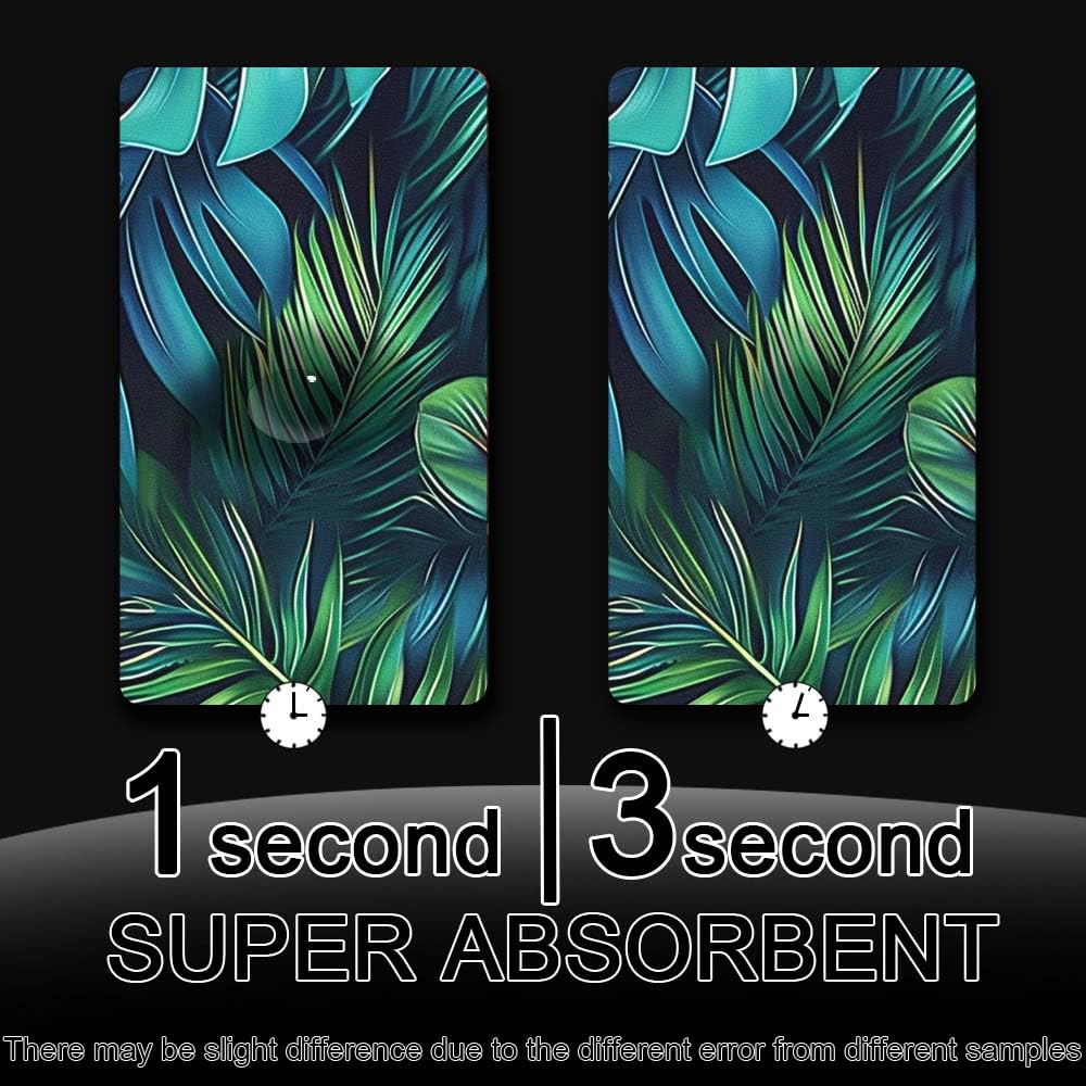 Bath Mat Rug,Green blue tropical leaves Non Slip Quick Dry Super Absorbent Thin Bathroom Rugs Fit Under Door-Easy to clean Bathroom Floor Mats-Shower Rug for Shower Sink Bathtub(16" x 24"In)
