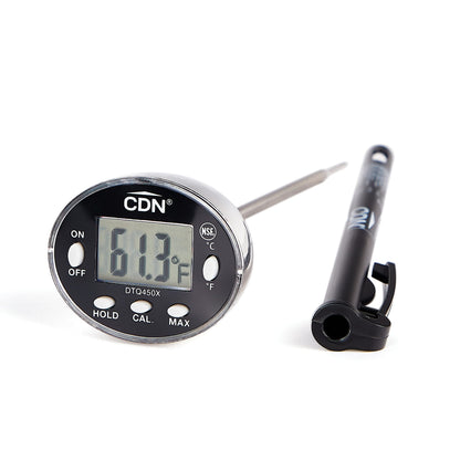 CDN Digital Thermometer | NSF Certified | ProAccurate® | 5" Stem with Protective Sheath | For Meat, Poultry, Candy | Easy One-Button Operation | DT392