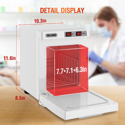 Towel Warmer Cabinet, 5L Hot Bath Towel Warmer Heating Use for Facial Spa, Hair Beauty, Salon Equipment and Home- Black