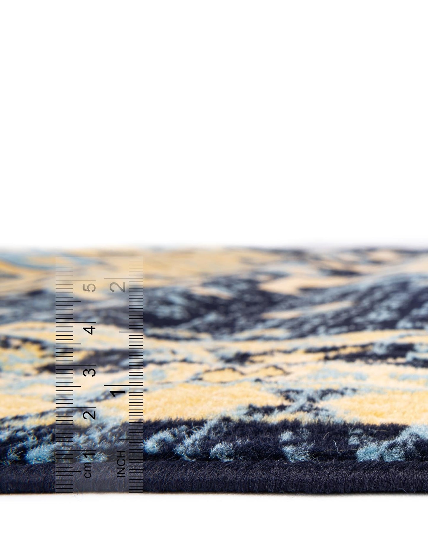 Unique Loom Taftan Collection Border Geometric Tribal Inspired Design Area Rug (2' 7 x 10' 0 Runner, Navy Blue/ Gold)