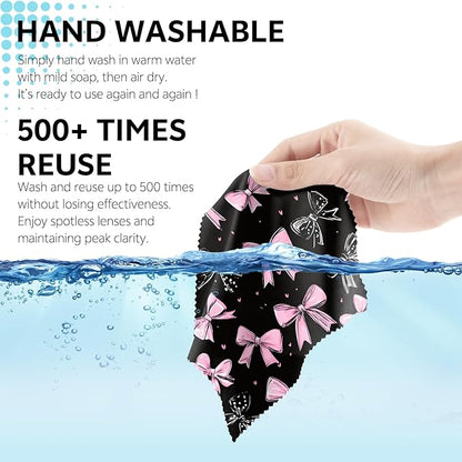 6 PCS Glasses Cleaning Cloth Eyeglass Lens Cleaning Cloth Eyeglasses Wipes