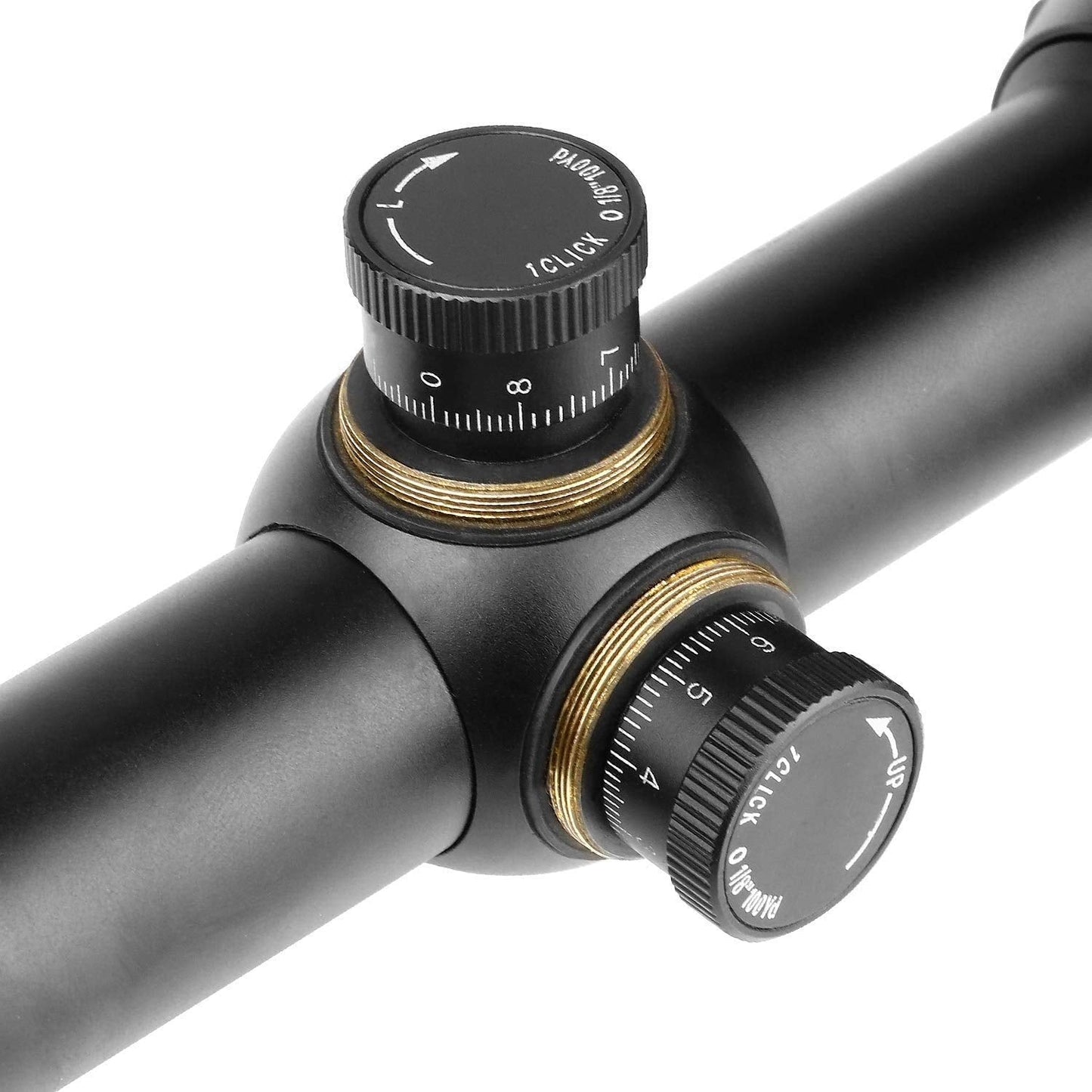 Beileshi 6-24X50 AOEG Optics Hunting Rifle Scope Red & Green Illuminated Crosshair Gun Scope with Flip Up Scope Covers