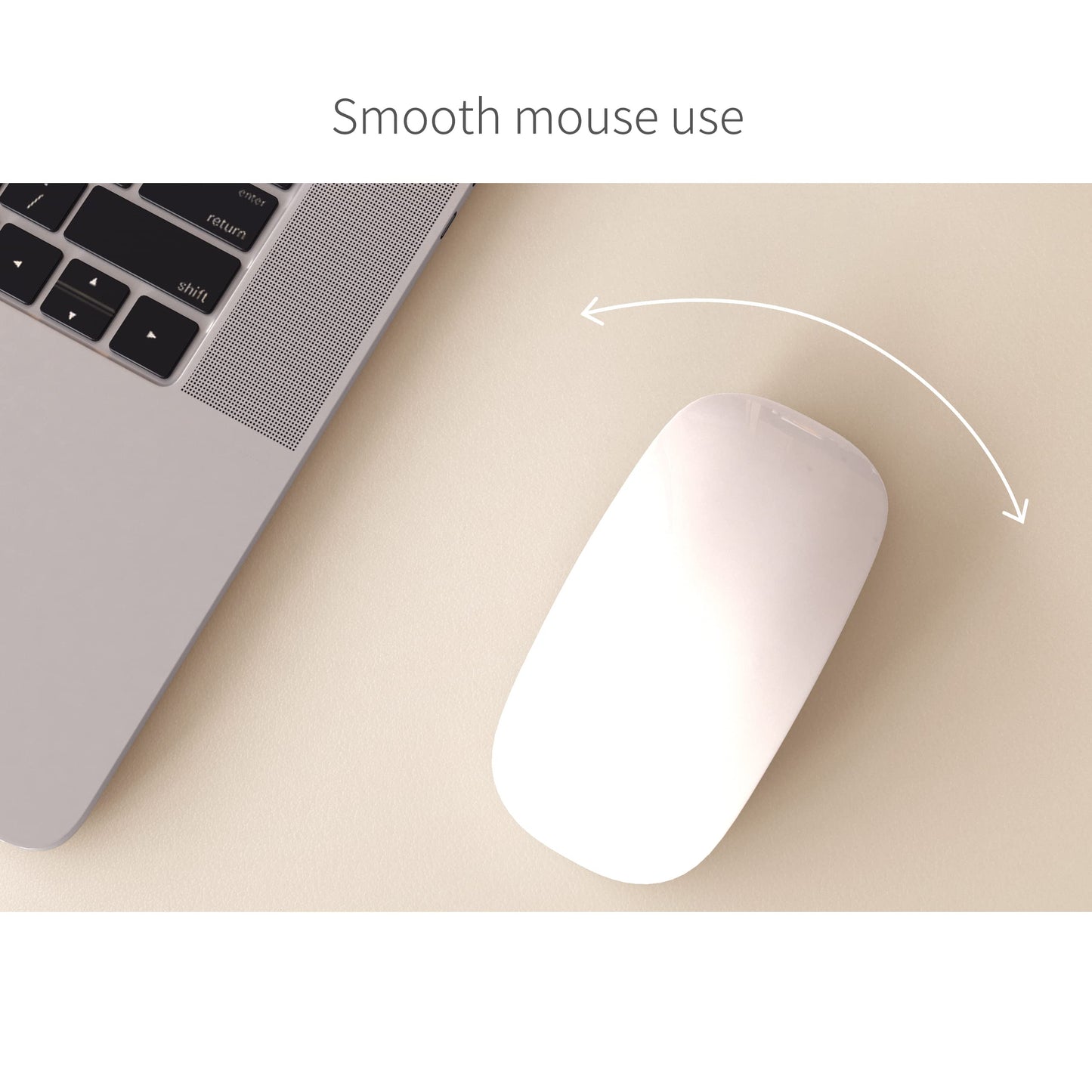 RENMTURE Dual-Sided Mouse Pad, Natural Cork & PU Leather Large Desk Pad for Office and Home Work, Desk Protector Non-Slip, Waterproof, Easy Clean (Apricot, 36"x17")