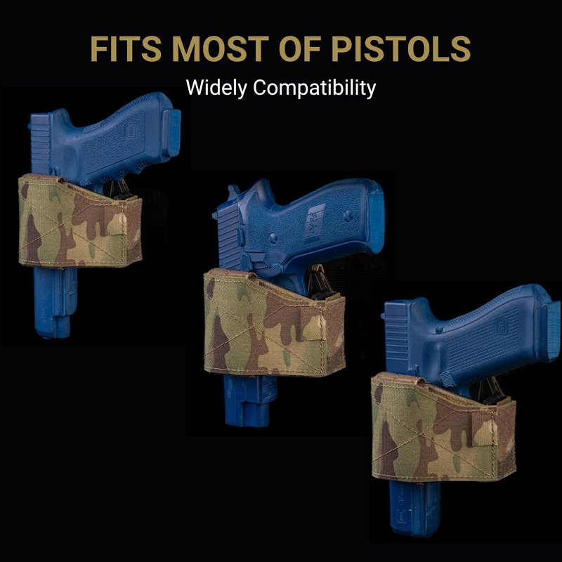 UniPro GB-95 Left-Hand Universal Tactical Holster, MC Pattern, 500D Nylon with Hard Shell, MOLLE Compatible, 4.33x3.94x2.17 Inch