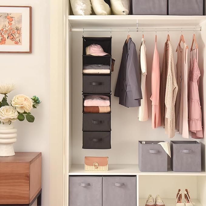 GRANNY SAYS 6-Shelf Hanging Closet Organizers and Storage, Separable to 2 Pack