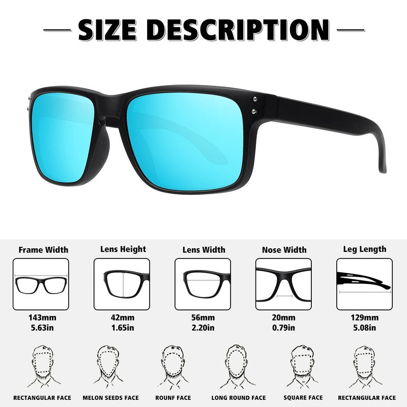 MEETSUN Polarized Sunglasses for Men Women Sports Driving Fishing Glasses UV400 Protection 3Pack-Black+Blue+G15 Lens