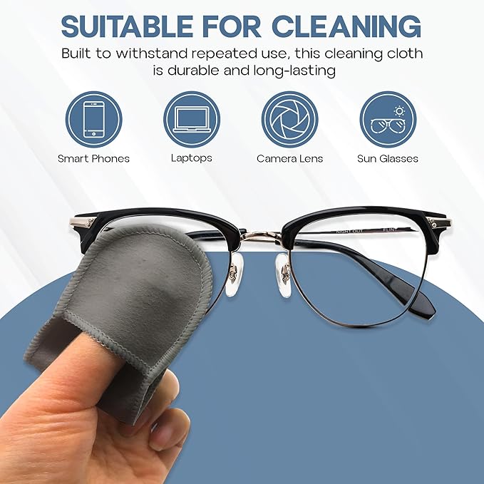 Eyeglass Cleaning Cloth, 4 Pack, Eyeglass Cleaning Wipes, Lens Wipes