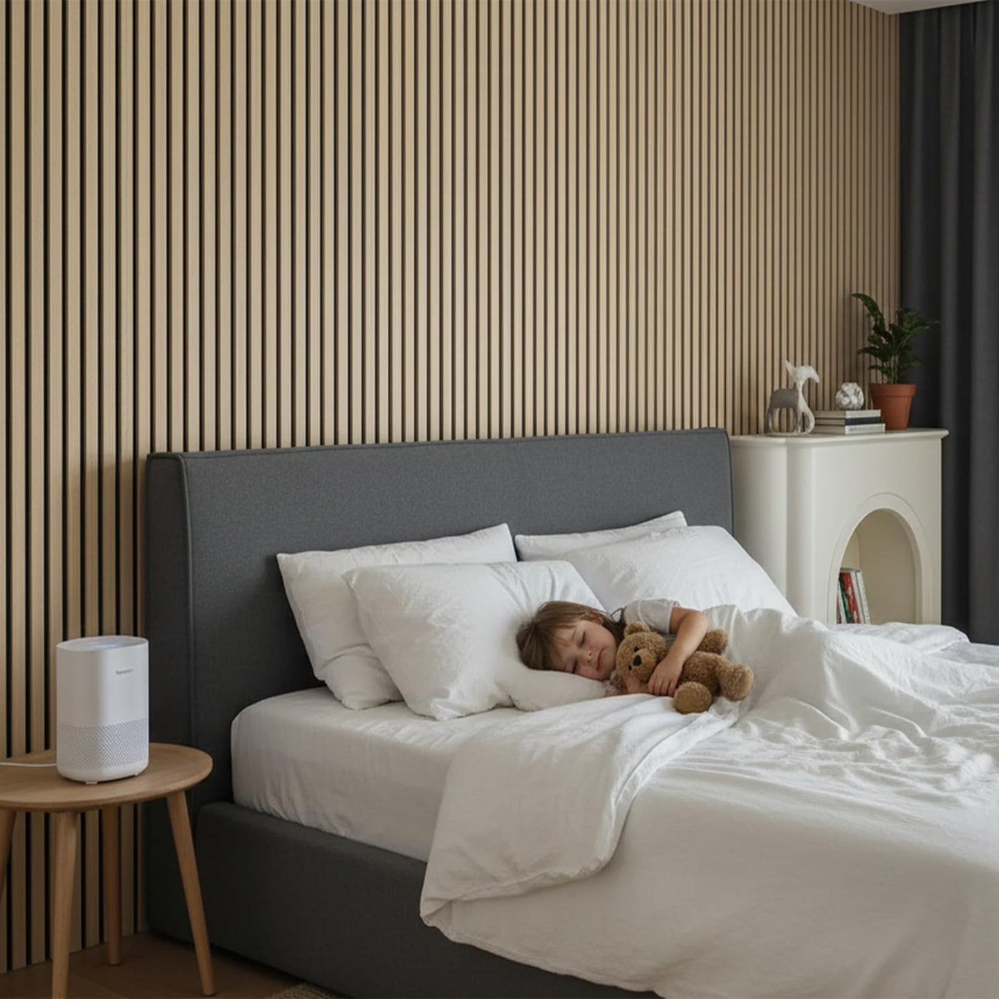 Wood Panels for Wall, 4 Pack 54" x 23.6" Acoustic Wall Panels, Wood Slat Wall Panel, Soundproof 3D Fluted Panels for Interior Wall Decor, Living Room, Bedroom, Oak