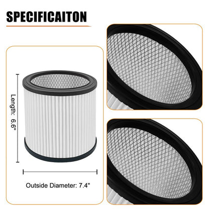 LVJUSEN 08 2566B Repalcement Cartridge Filter for Stanlay 5-18 Gallon Wet/Dry Vacuums, Compatible with SL18115/SL18115P/SL18116/ SL18116P/SL18191P/SL18199P/SL18117 Wet/Dry Vacuum-2 Pack