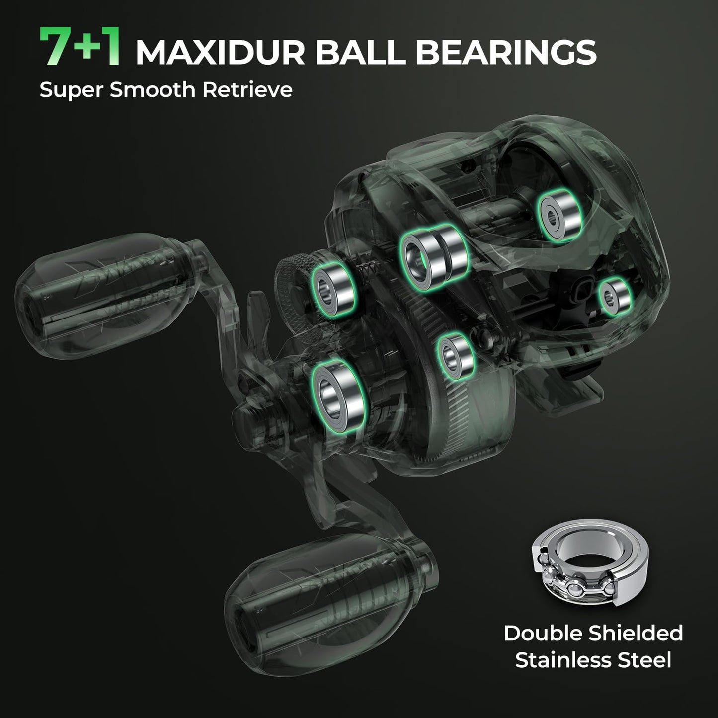 KastKing Spartacus II Baitcasting Fishing Reel Combo,7'1" MH,Right Handed Reel