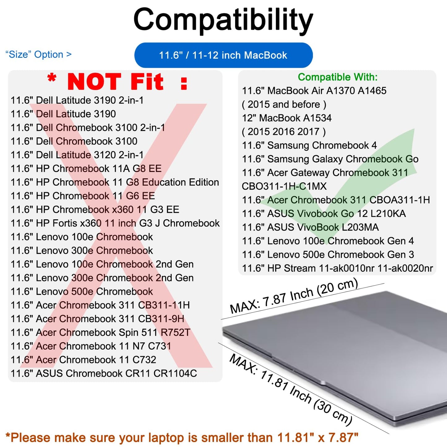CCPK 11.6 inch Laptop Case Compatible with 12 inch MacBook Air 11 inch ASUS Vivobook Go Lenovo 100e Gen 4 Acer Gateway Chromebook 311 Computer Accessories Bag Sleeve Cover Carrying Case 11 inch, Mint