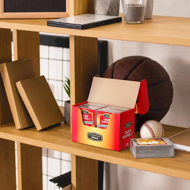 Cardboard Gold Card Saver 1-2000 Count - Semi Rigid Card Holder, Trading Card Protectors - PSA-Approved Cardsaver for Baseball, Trading, Sports Cards - Card Sleeves, Binder, & Storage Box Compatible