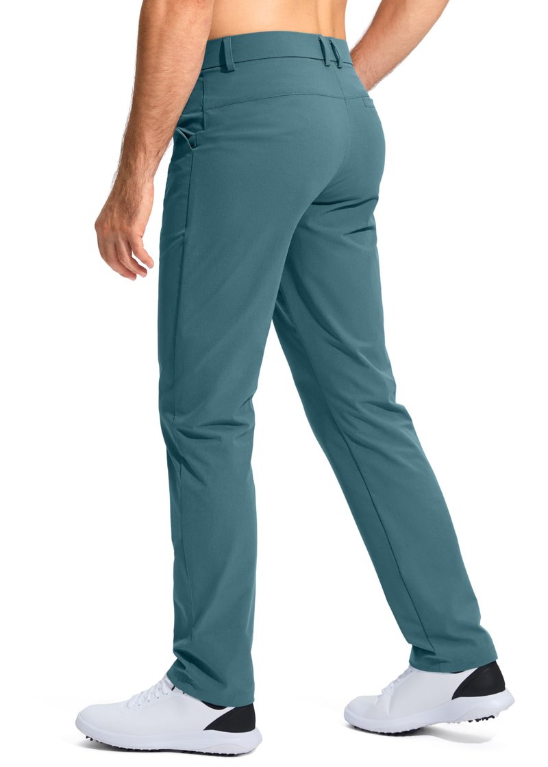 Pudolla Golf Pants for Men Stretch Dress Pants Mens Work Pants 34 Lightweight Quick Dry Casual Slacks Trousers with Pockets(Vivid Blue 32Wx34L)