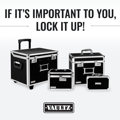 Vaultz Medicine Lock Box - 5 x 7 x 5 Inches - Secure Cabinet Safe with Combination Lock - Ideal for Medications and Small Valuables - Black