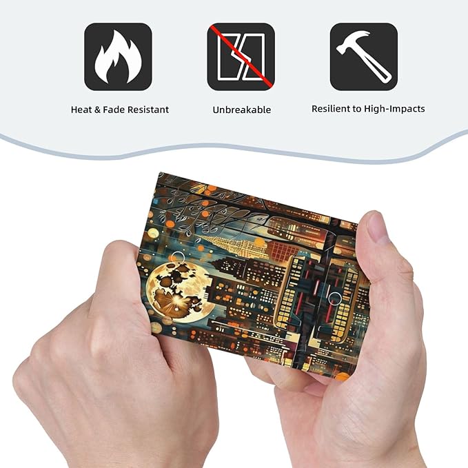City Light Moon Bus Abstract Art Light Switch Covers No Device Wall Plate 1 Gang Decorative Blank Switchplate Electrical Faceplate for Country Living Bedroom Decor