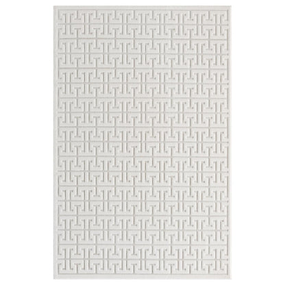 LUXE WEAVERS Modern Geometric Trellis Cream 6x9 Area Rug