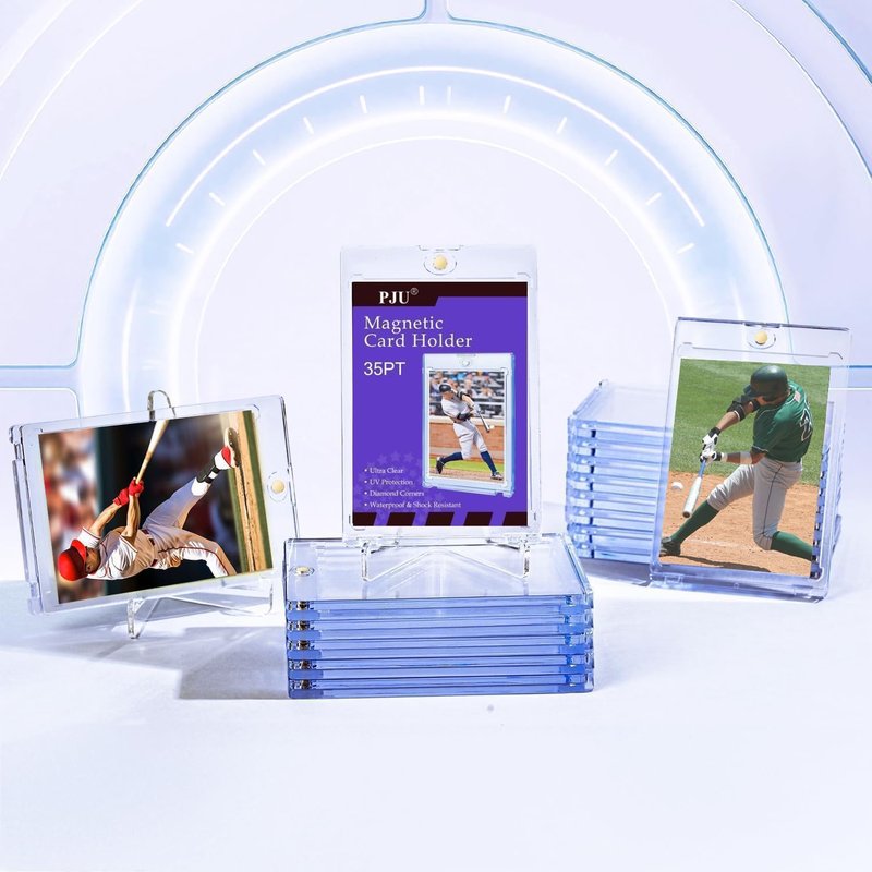 Magnetic Card Holder - 30ct One Touch Trading Card Protectors | U-V Protection Hard Plastic Display Case for Sports Cards