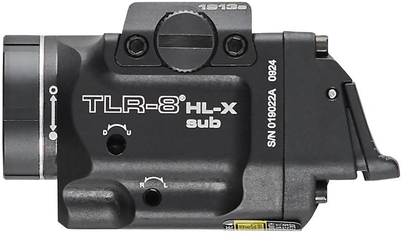 Streamlight 69468 TLR-8 HL-X sub USB 1000-Lumen Weapon Rail-Mounted Rechargeable Tactical Flashlight with Integrated Red Aiming Laser for Select 1913 Only, Black