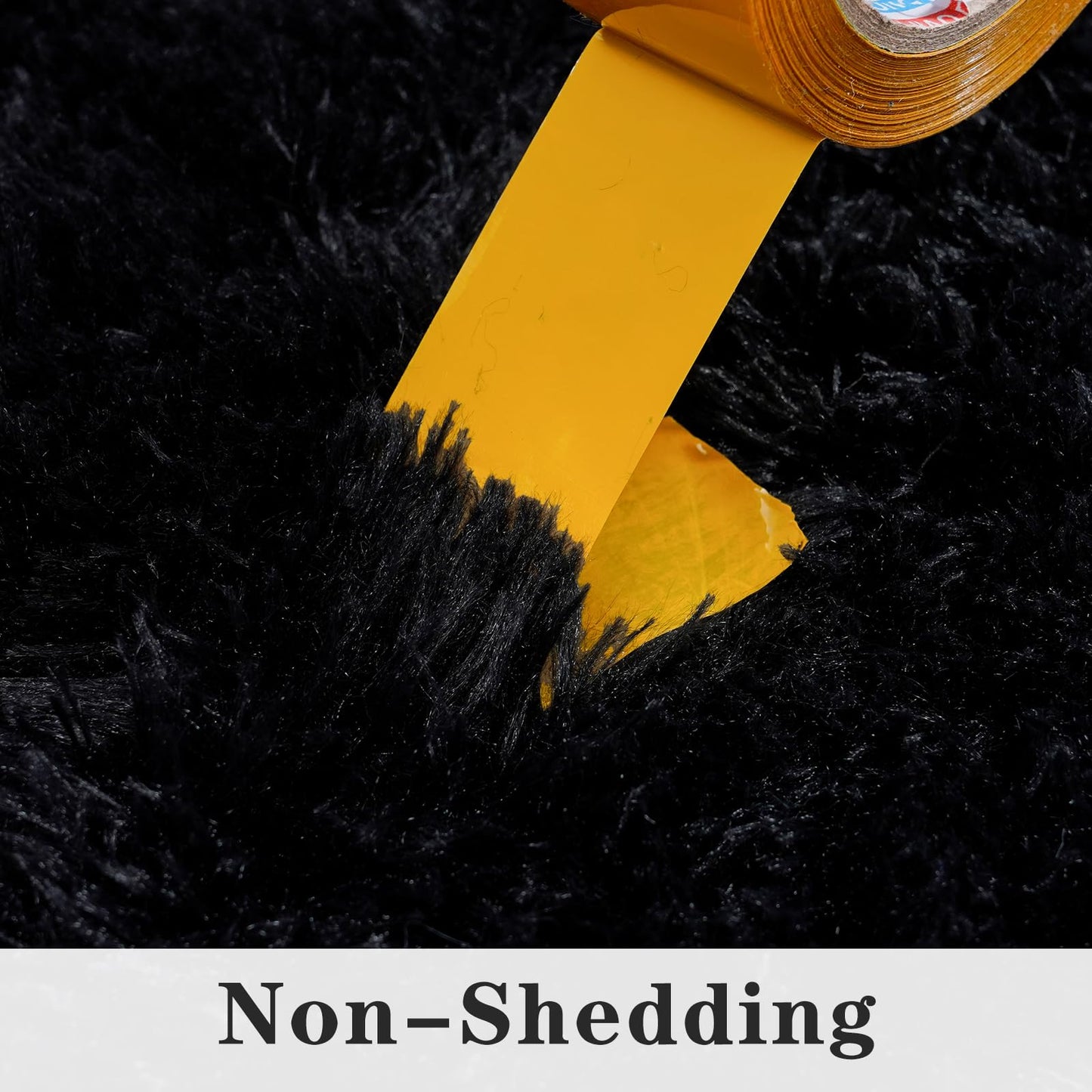 Dssimo Super Fluffy Black 8x10 Area Rugs for Living Room, Modern Large Shag Rug for Bedroom, Non-Slip Plush Shaggy Thick Black Carpet for Nursery Kids Room Boys Girls Dorm Indoor Home Office Decor