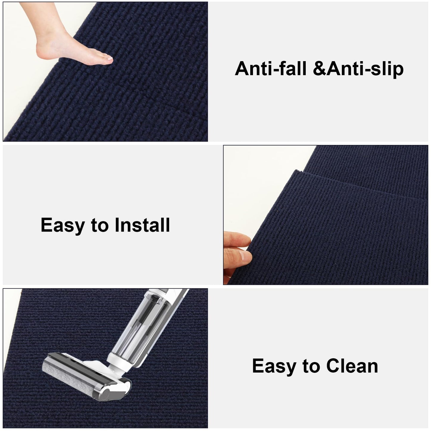 36 Pack Peel and Stick Carpet Tiles Squares 12" x 12" Self Adhesive Carpet Tiles Soft Padded Carpet Floor Tile for Office, Living Room, Bedroom,Dining Room