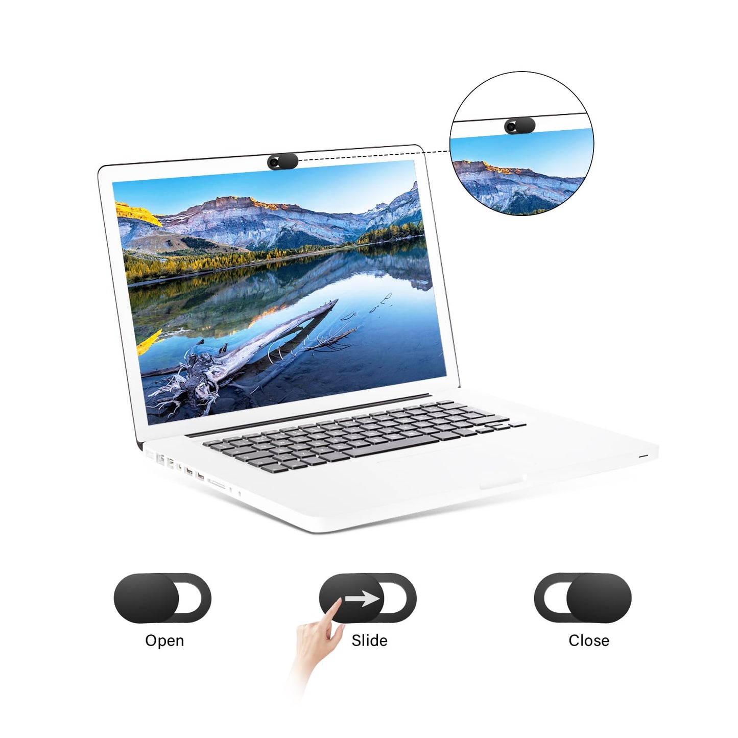 Laptop Camera Cover Slide, 12 Pack Webcam Cover, Phone Camera Cover, Ultra-Thin Computer Slide - Fits Most Laptop, Desktop, PC, Tablet, Smartphone to Protect Your Privacy and Security