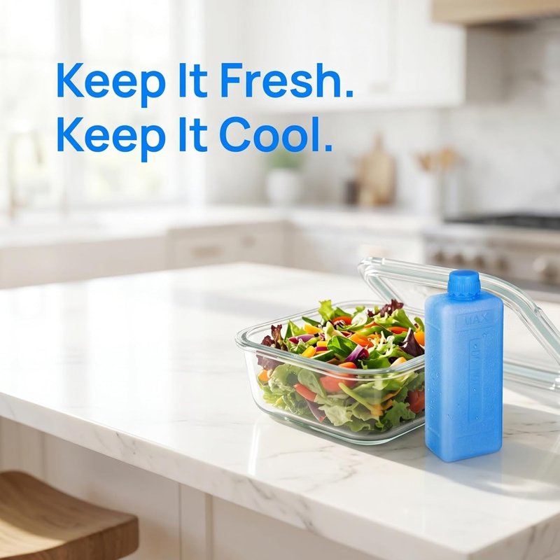 Reusable Ice Packs for Air Cooler Fan | Leak-Proof Ice Crystal Boxes - 4 Pcs for Lunch Boxes, Coolers & Breastmilk Storage